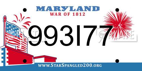 993I77 Maryland License Plate