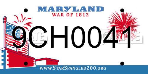 9CH0041 Maryland License Plate