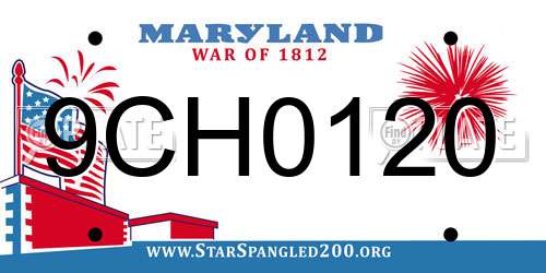 9CH0120 Maryland License Plate