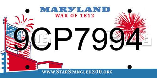 9CP7994 Maryland License Plate
