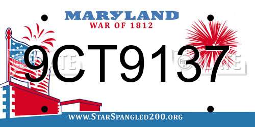 9CT9137 Maryland License Plate