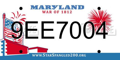 9EE7004 Maryland License Plate