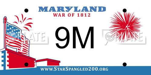 9M Maryland License Plate