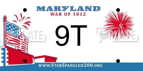 9T Maryland License Plate