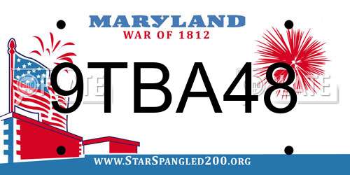 9TBA48 Maryland License Plate