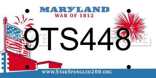 9TS448 Maryland License Plate