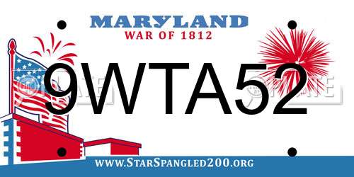 9WTA52 Maryland License Plate