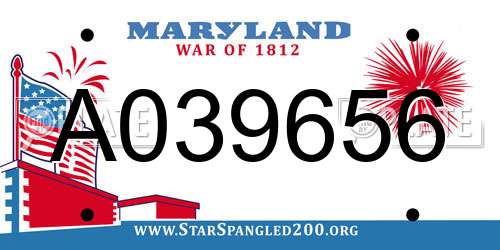 A039656 Maryland License Plate