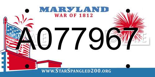 A077967 Maryland License Plate