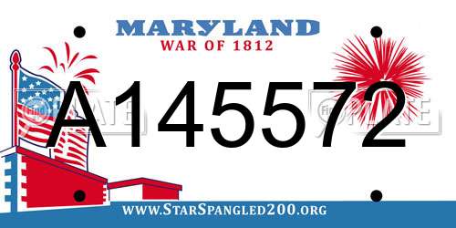 A145572 Maryland License Plate