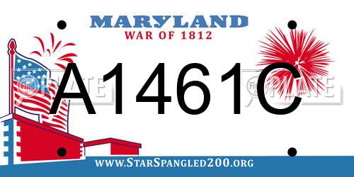 A1461C Maryland License Plate