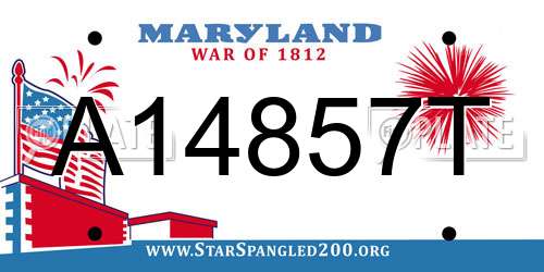 A14857T Maryland License Plate