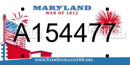 A154477 Maryland License Plate