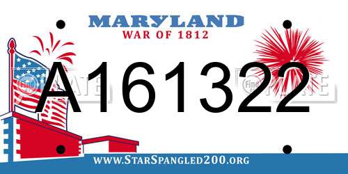 A161322 Maryland License Plate