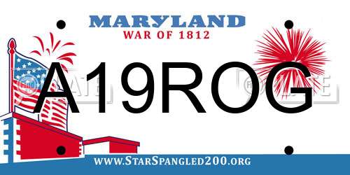 A19ROG Maryland License Plate