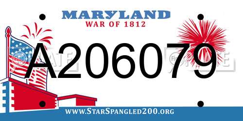 A206079 Maryland License Plate