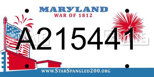 A215441 Maryland License Plate