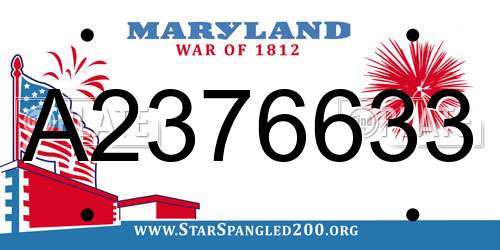 A2376633 Maryland License Plate