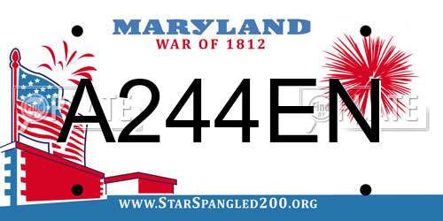A244EN Maryland License Plate