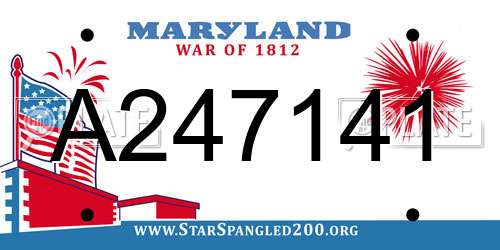 A247141 Maryland License Plate