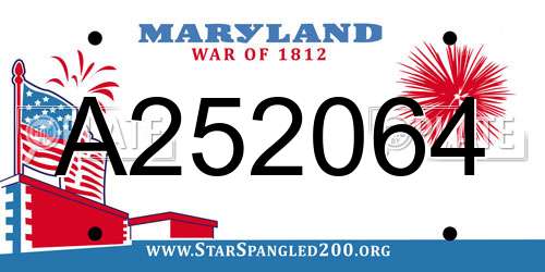 A252064 Maryland License Plate