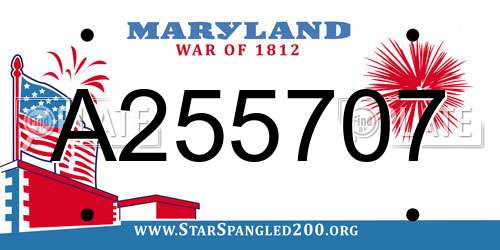 A255707 Maryland License Plate