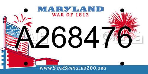 A268476 Maryland License Plate