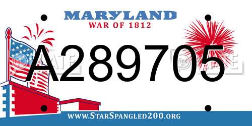 A289705 Maryland License Plate