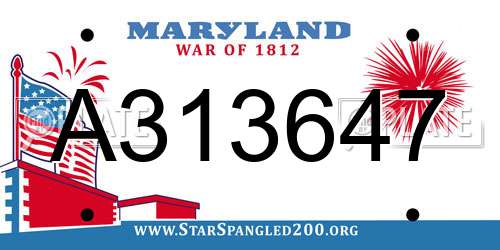 A313647 Maryland License Plate