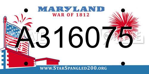 A316075 Maryland License Plate