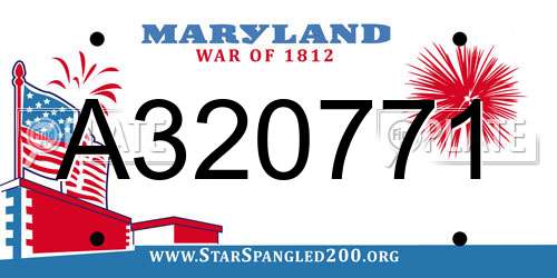 A320771 Maryland License Plate