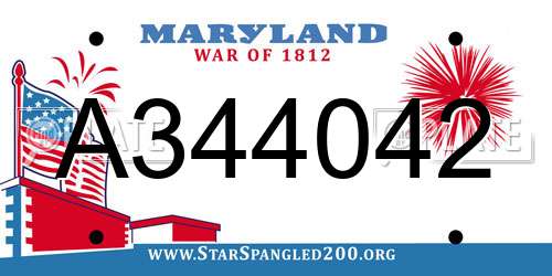 A344042 Maryland License Plate