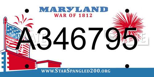 A346795 Maryland License Plate