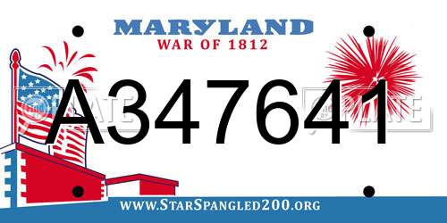 A347641 Maryland License Plate