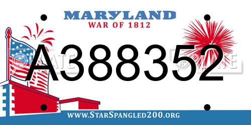 A388352 Maryland License Plate