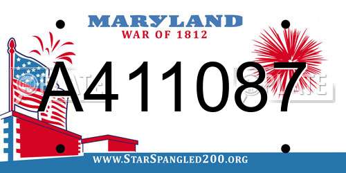 A411087 Maryland License Plate