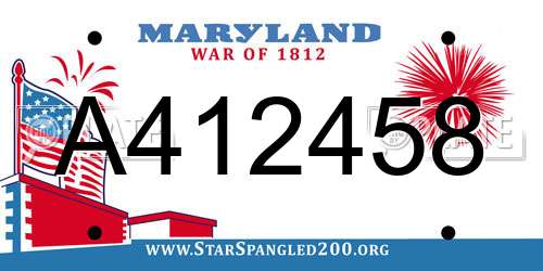 A412458 Maryland License Plate