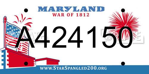 A424150 Maryland License Plate