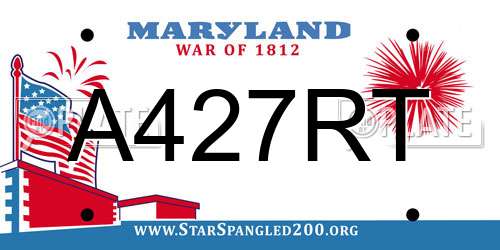 A427RT Maryland License Plate