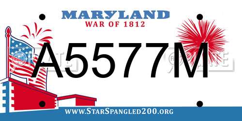 A5577M Maryland License Plate