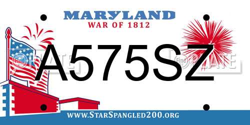 A575SZ Maryland License Plate