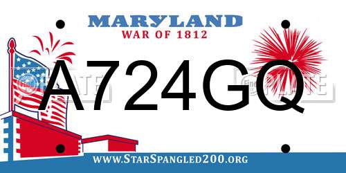 A724GQ Maryland License Plate