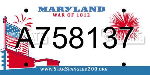 A758137 Maryland License Plate