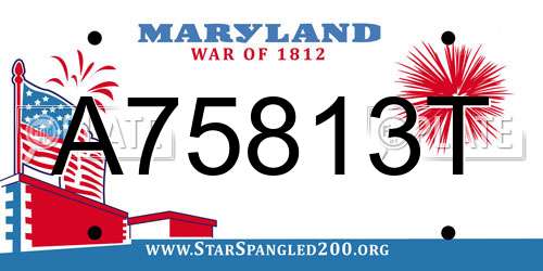 A75813T Maryland License Plate