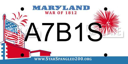 A7B1S Maryland License Plate