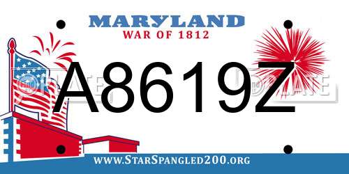 A8619Z Maryland License Plate