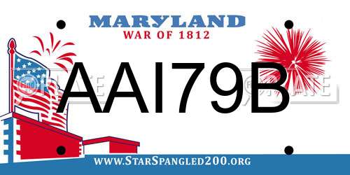 AAI79B Maryland License Plate