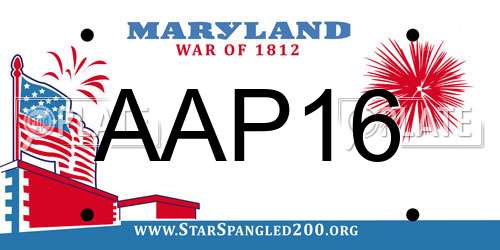 AAP16 Maryland License Plate