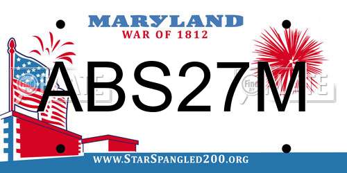 ABS27M Maryland License Plate