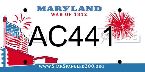 AC441 Maryland License Plate